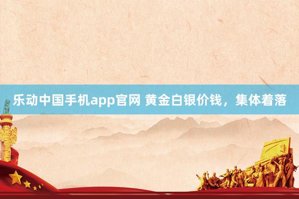 乐动中国手机app官网 黄金白银价钱，集体着落