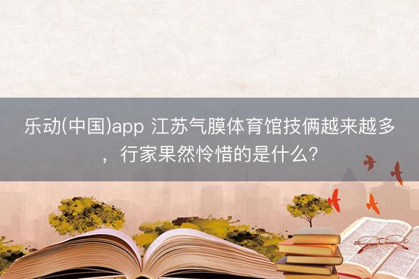 乐动(中国)app 江苏气膜体育馆技俩越来越多，行家果然怜惜的是什么？