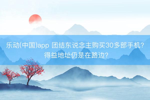 乐动(中国)app 团结东说念主购买30多部手机? 得益地址仍是在路边?