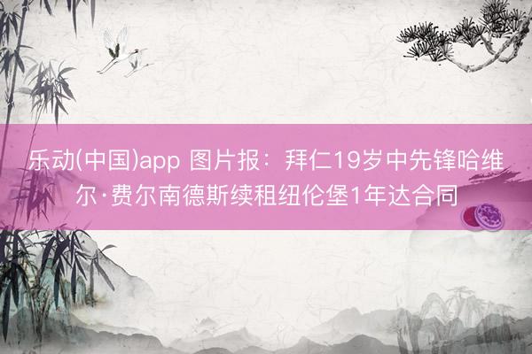 乐动(中国)app 图片报:拜仁19岁中先锋哈维尔·费尔南德斯续租纽伦堡1年达合同